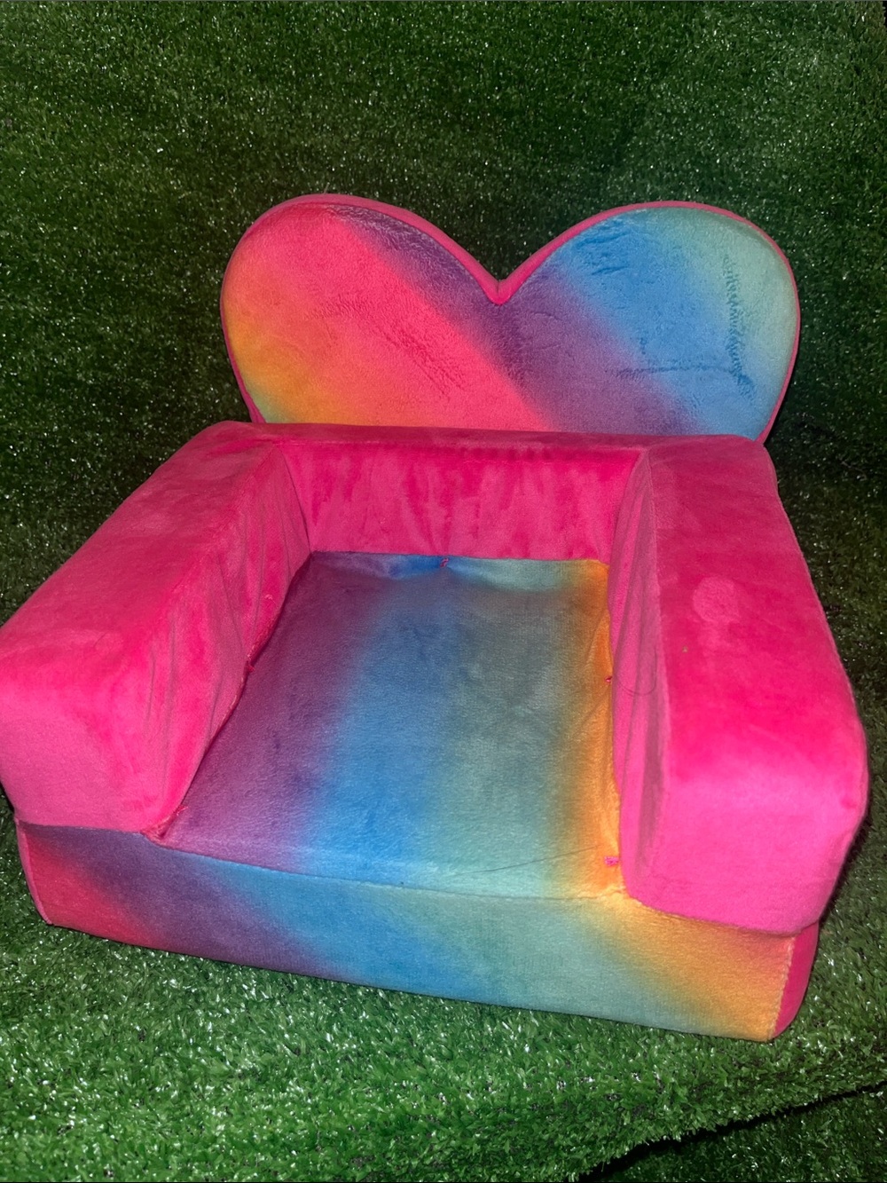 Build A Bear Heart Rainbow 🌈 Fold-Out Chair Bed BAB